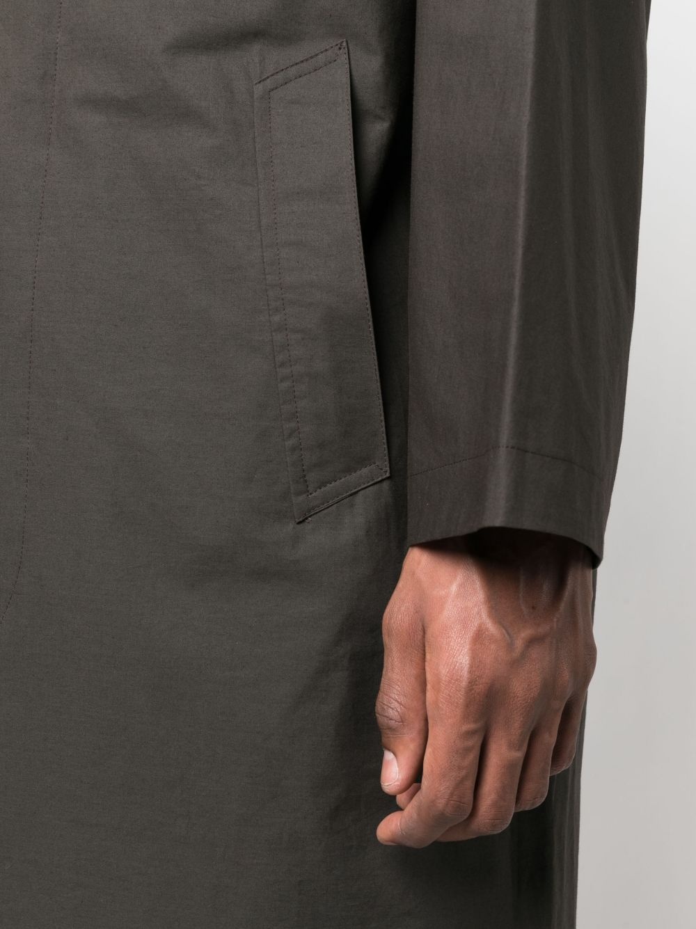 Steve organic-cotton waterproof coat - 5