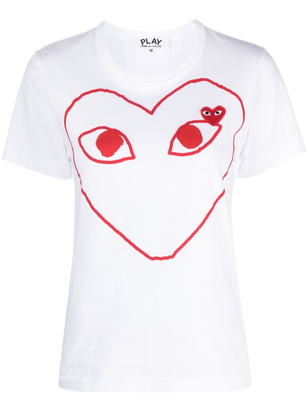 heart print T-shirt - 1
