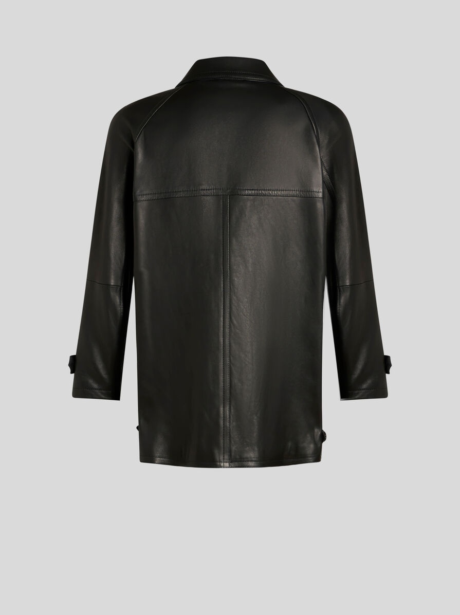 LEATHER JACKET WITH EMBROIDERY - 5