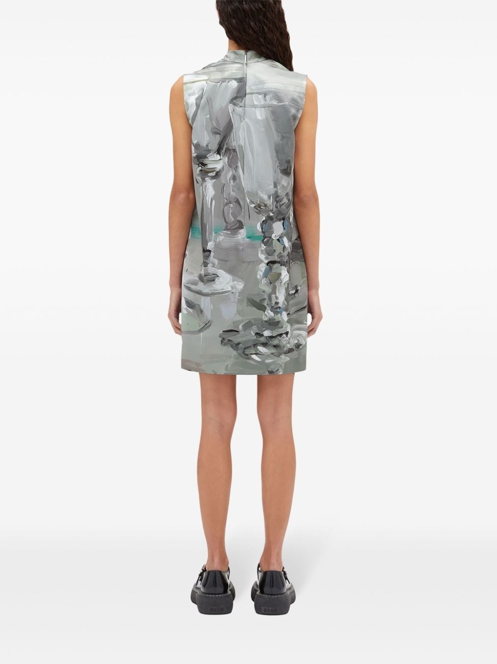 graphic-print mini dress - 4