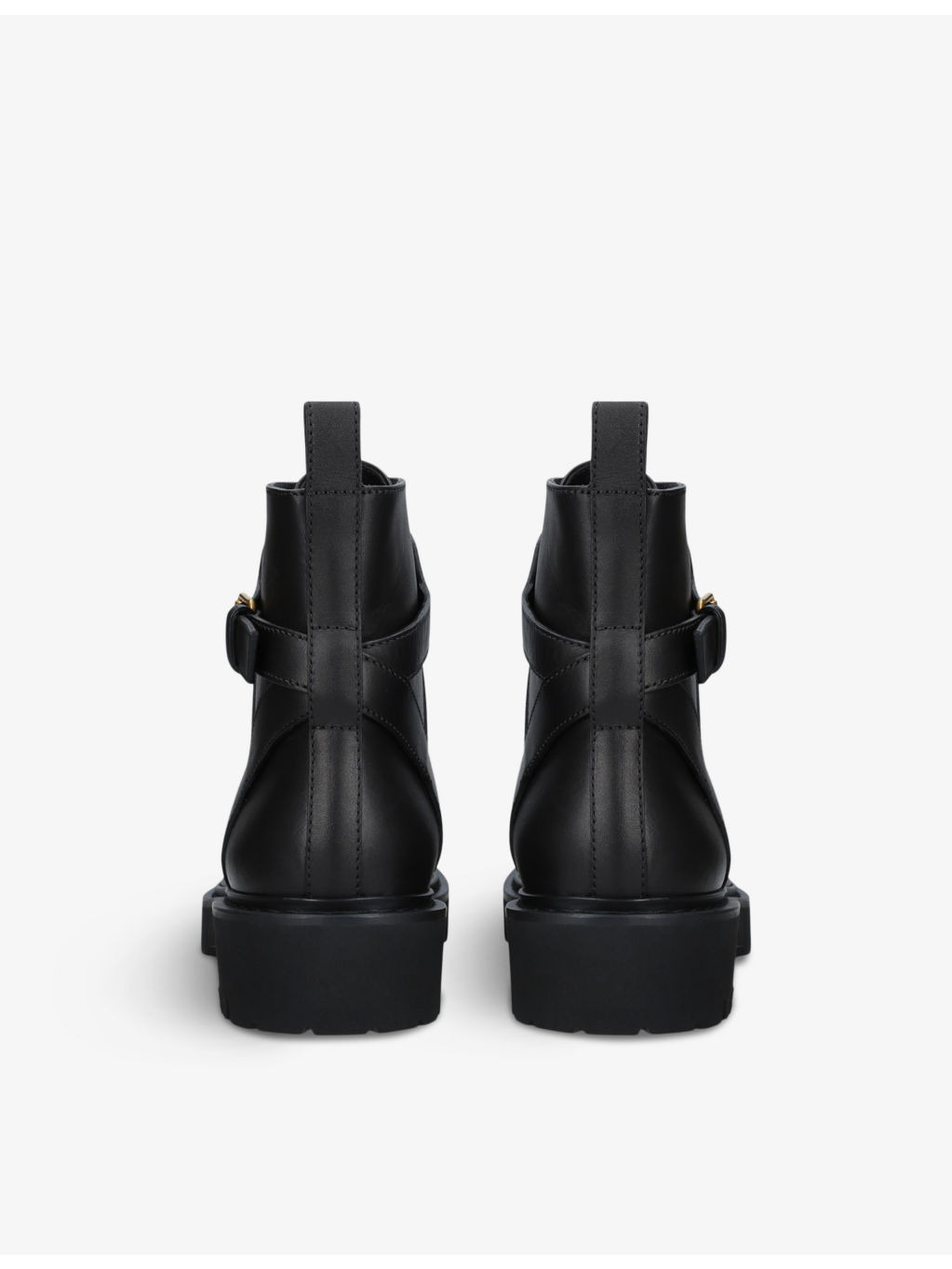 Logo-plaque leather ankle boots - 4