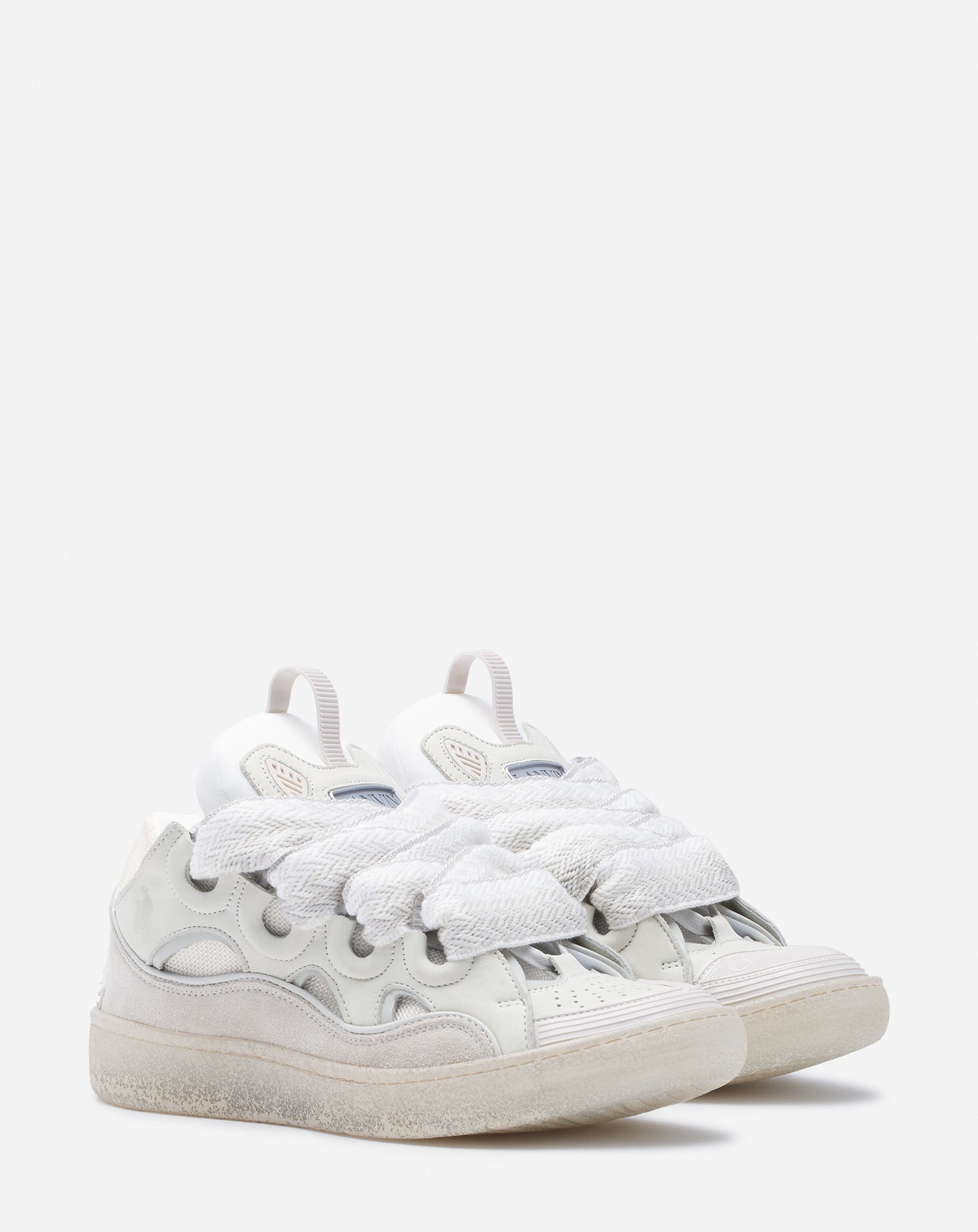 LEATHER CURB SNEAKERS - 2
