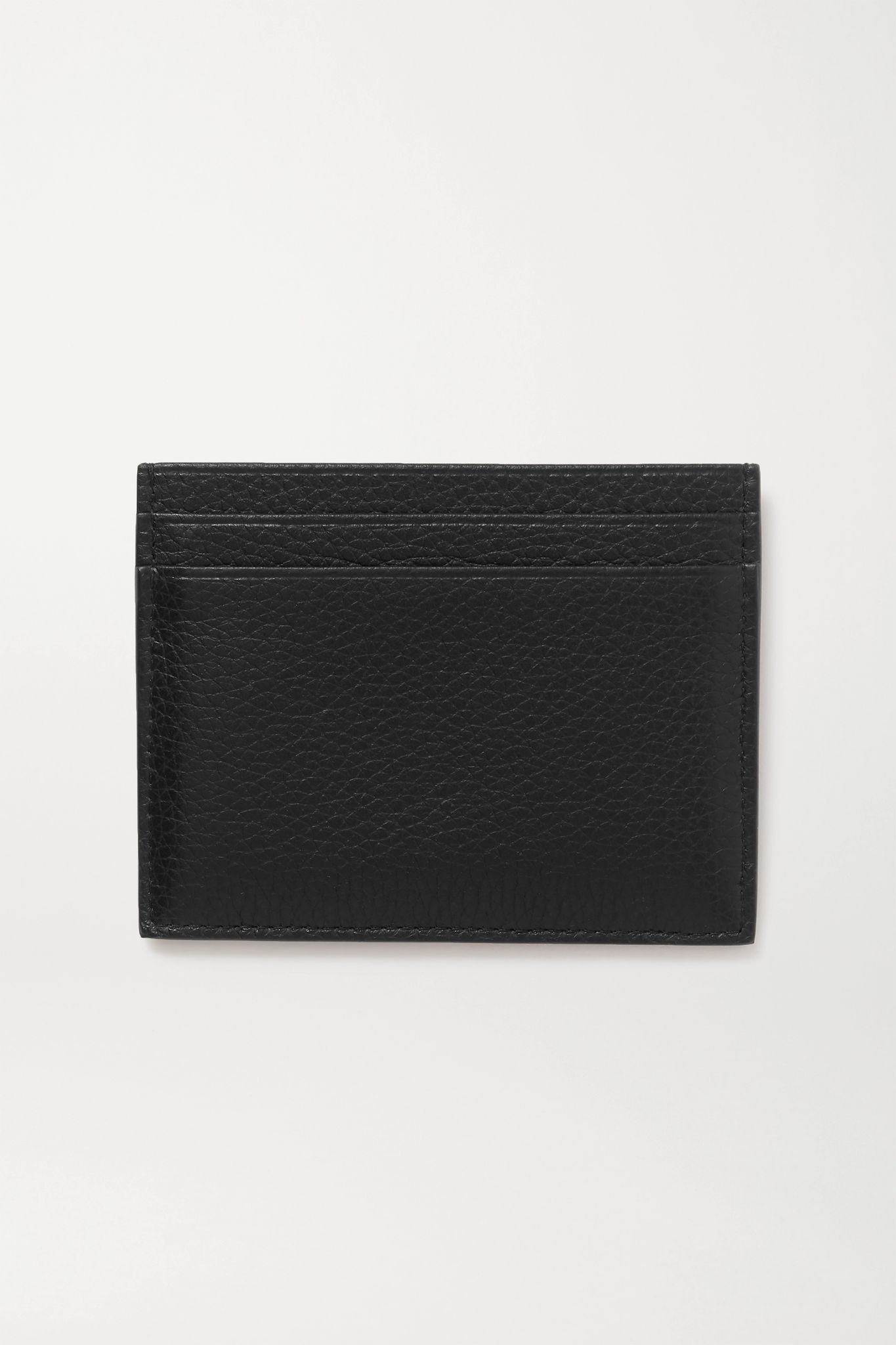 Rubber-trimmed textured-leather cardholder - 2