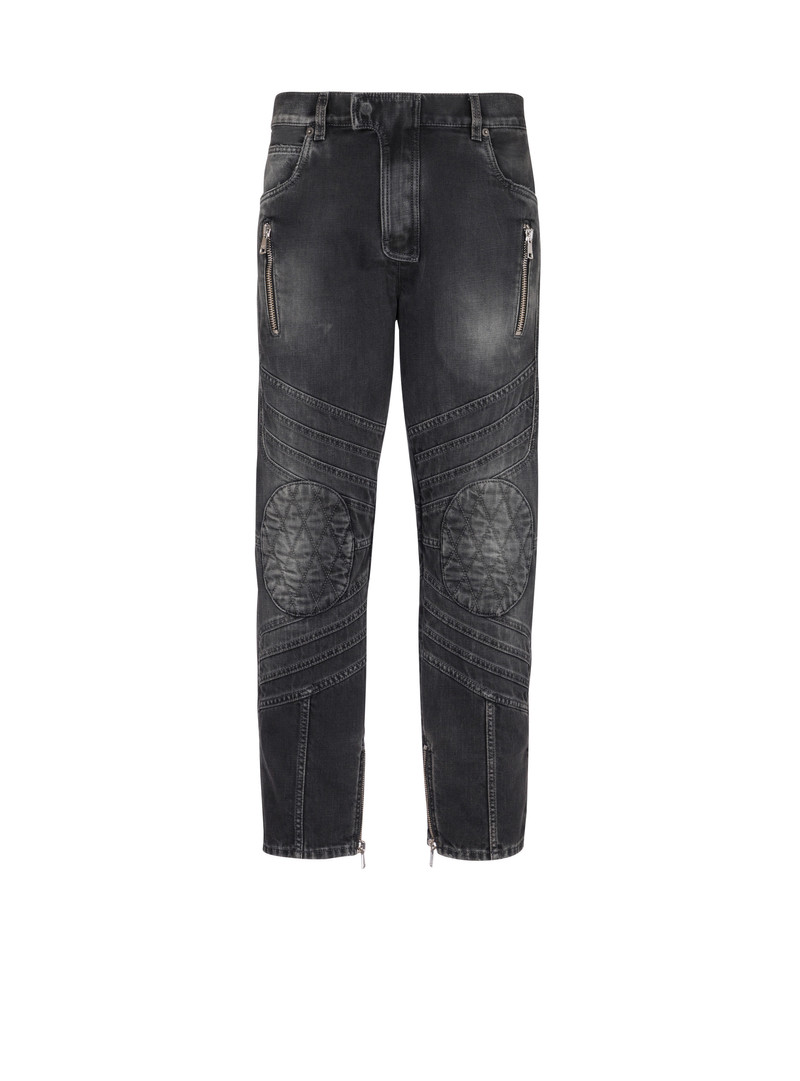 Denim biker jeans - 1
