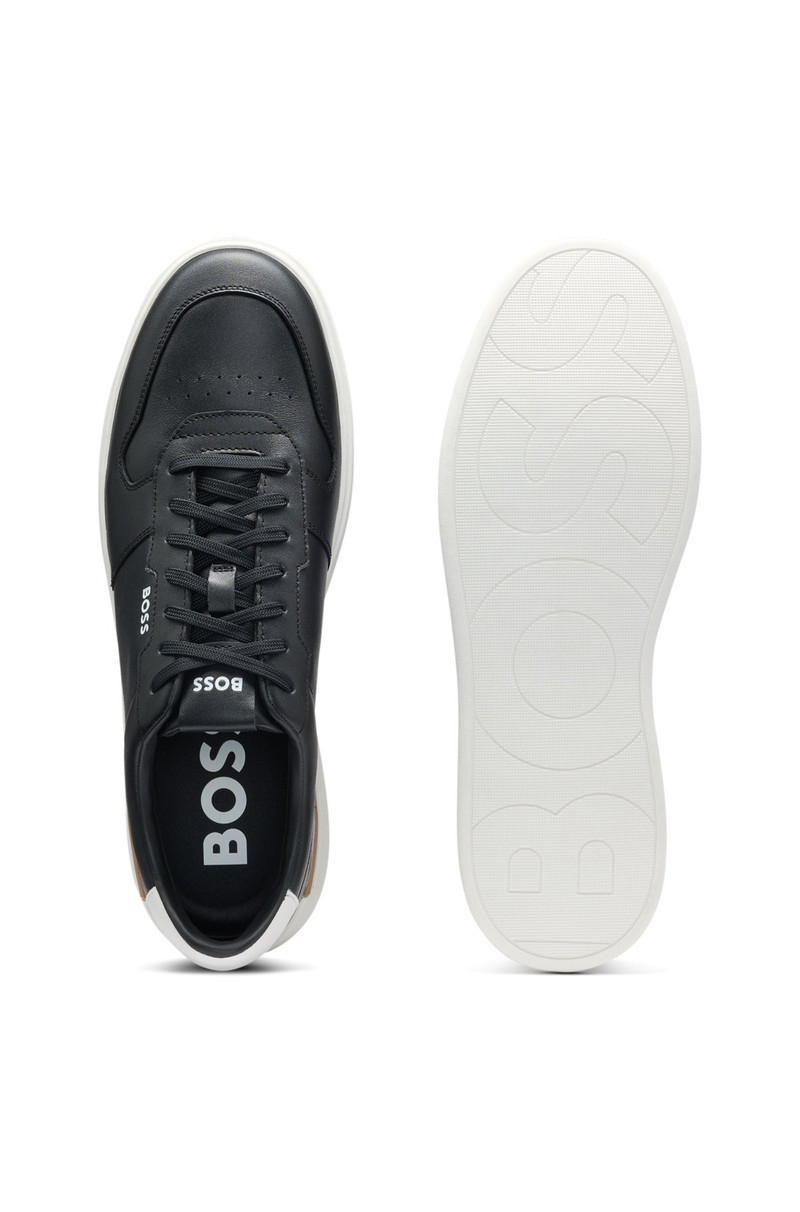 LEATHER TRAINERS WITH SIGNATURE-STRIPE DETAILS 4