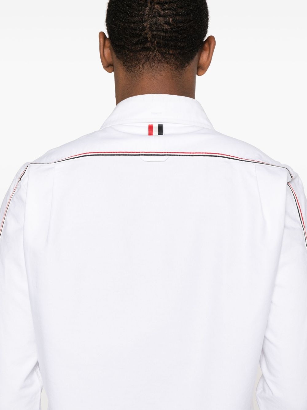 RWB-stripe cotton shirt - 5