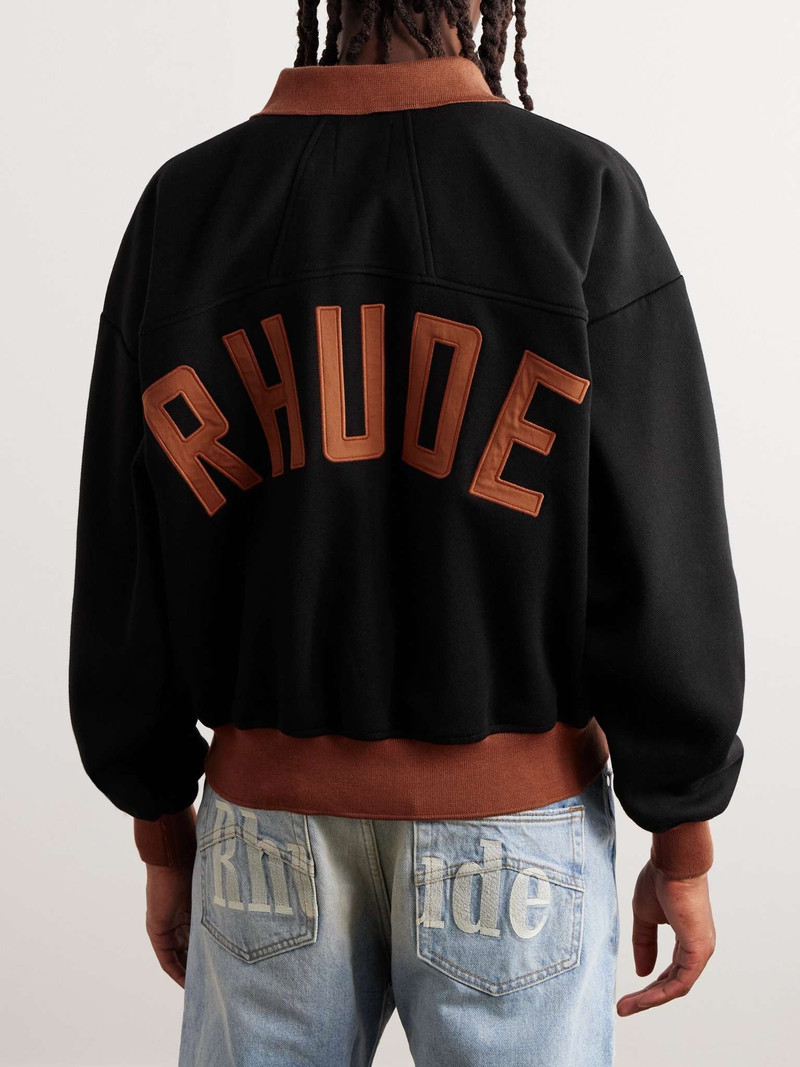 + Lamborghini Appliquéd Two-Tone Cotton-Blend Piqué Polo Shirt 3