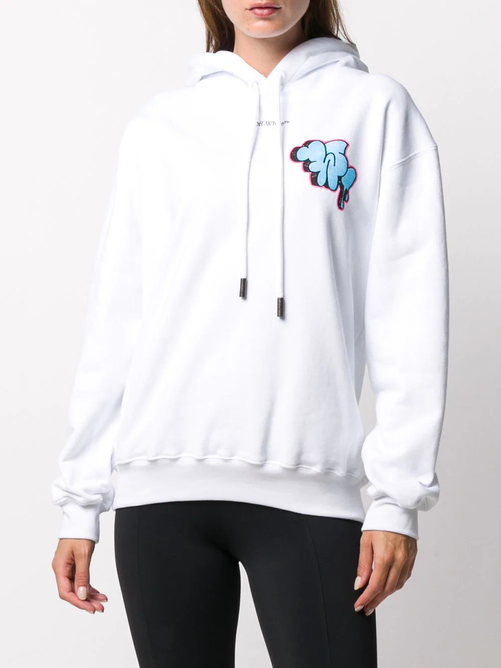 Graffiti print hoodie - 3