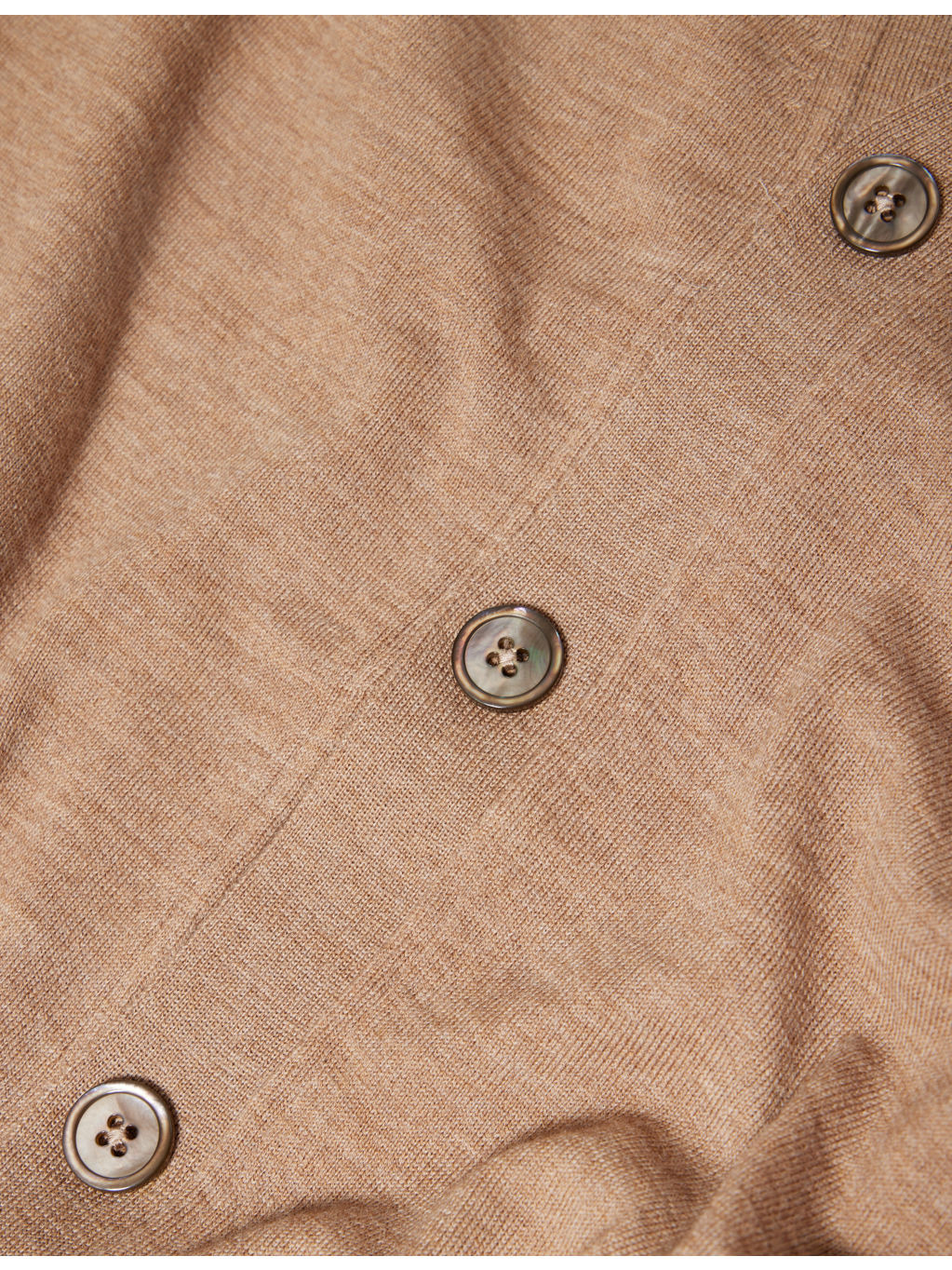 V-Neck Fine-Knit Wool Cardigan - 6