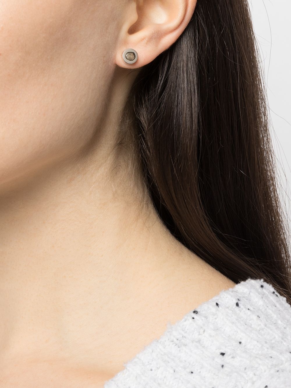diamond-encrusted single earring - 2