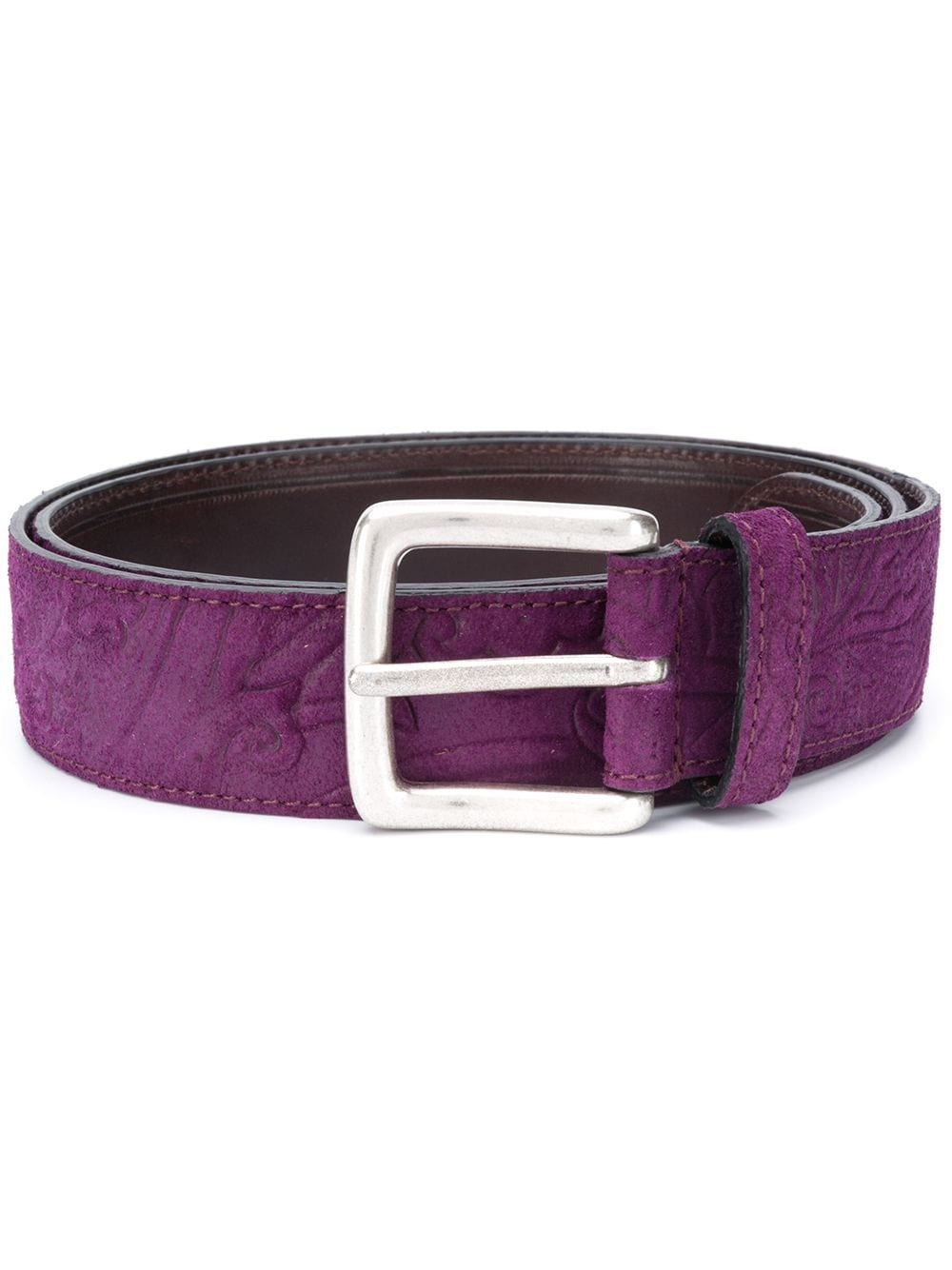 paisley-debossed belt - 1