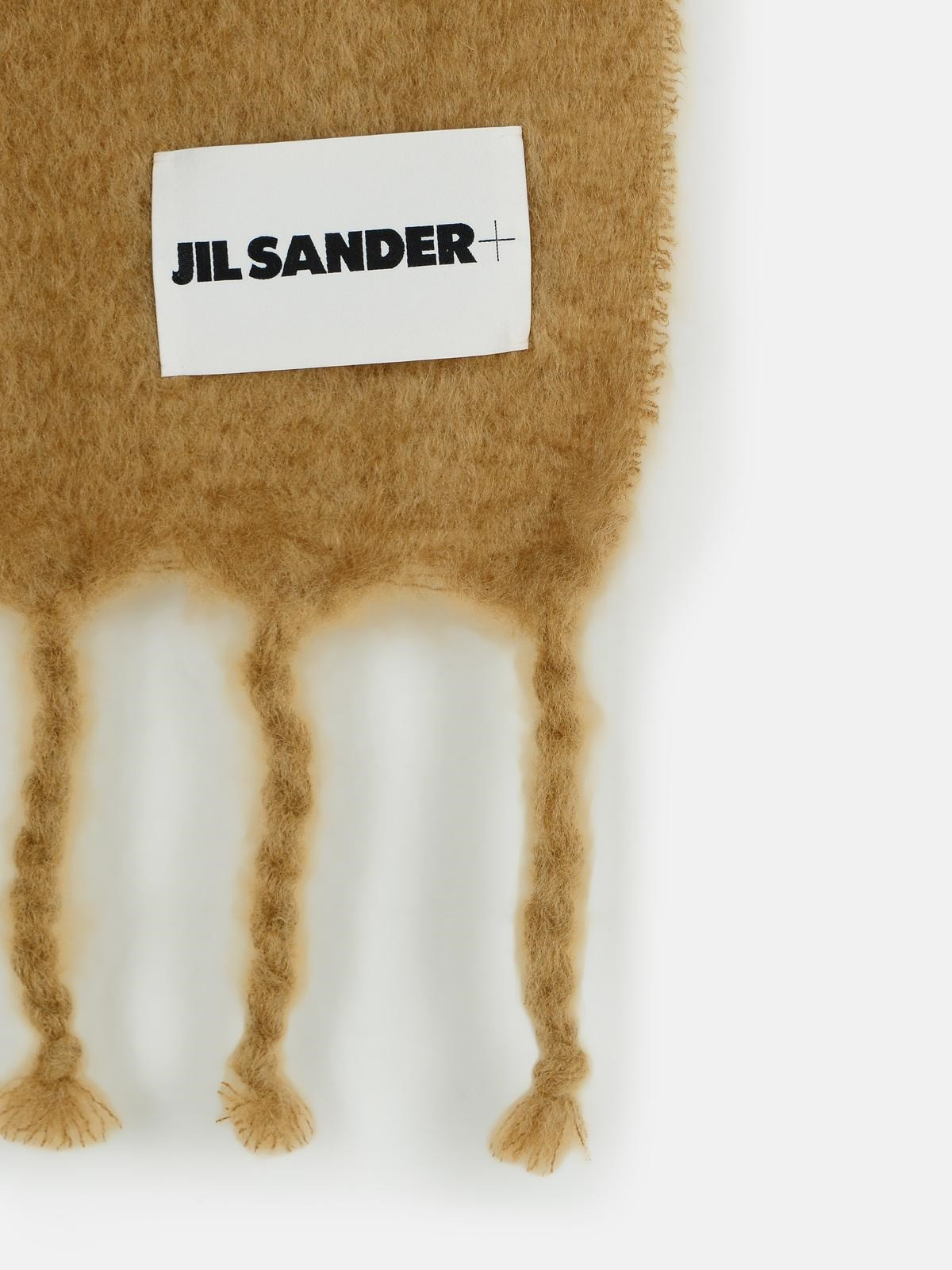 BEIGE MOHAIR BLEND SCARF - 3