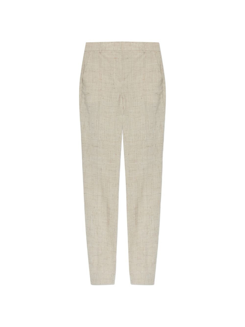 slub-texture tailored trousers 1