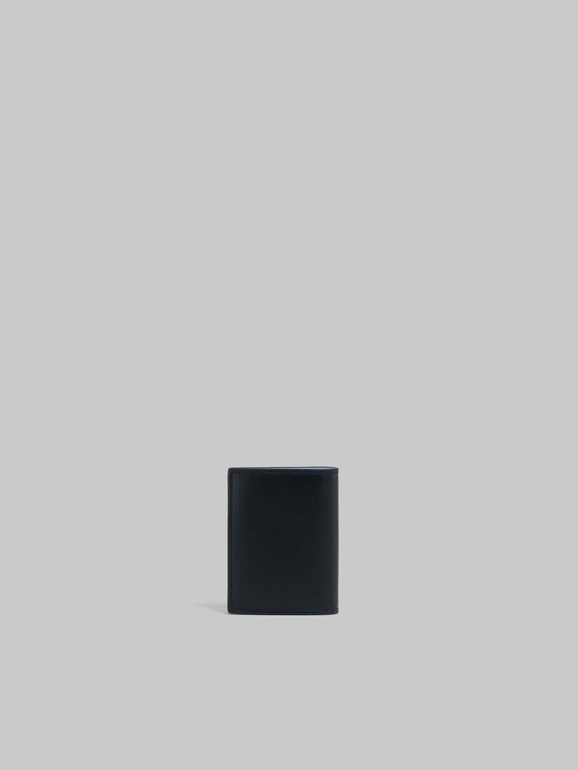 BLACK LEATHER BIFOLD WALLET WITH RAISED MARNI LOGO - 3