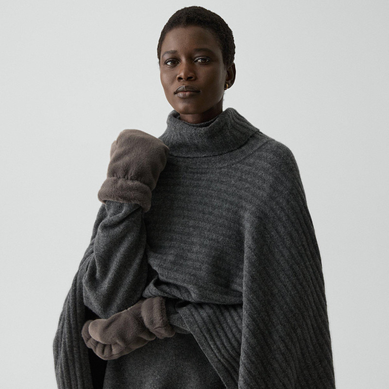 Theory Mittens in Faux Fur outlook