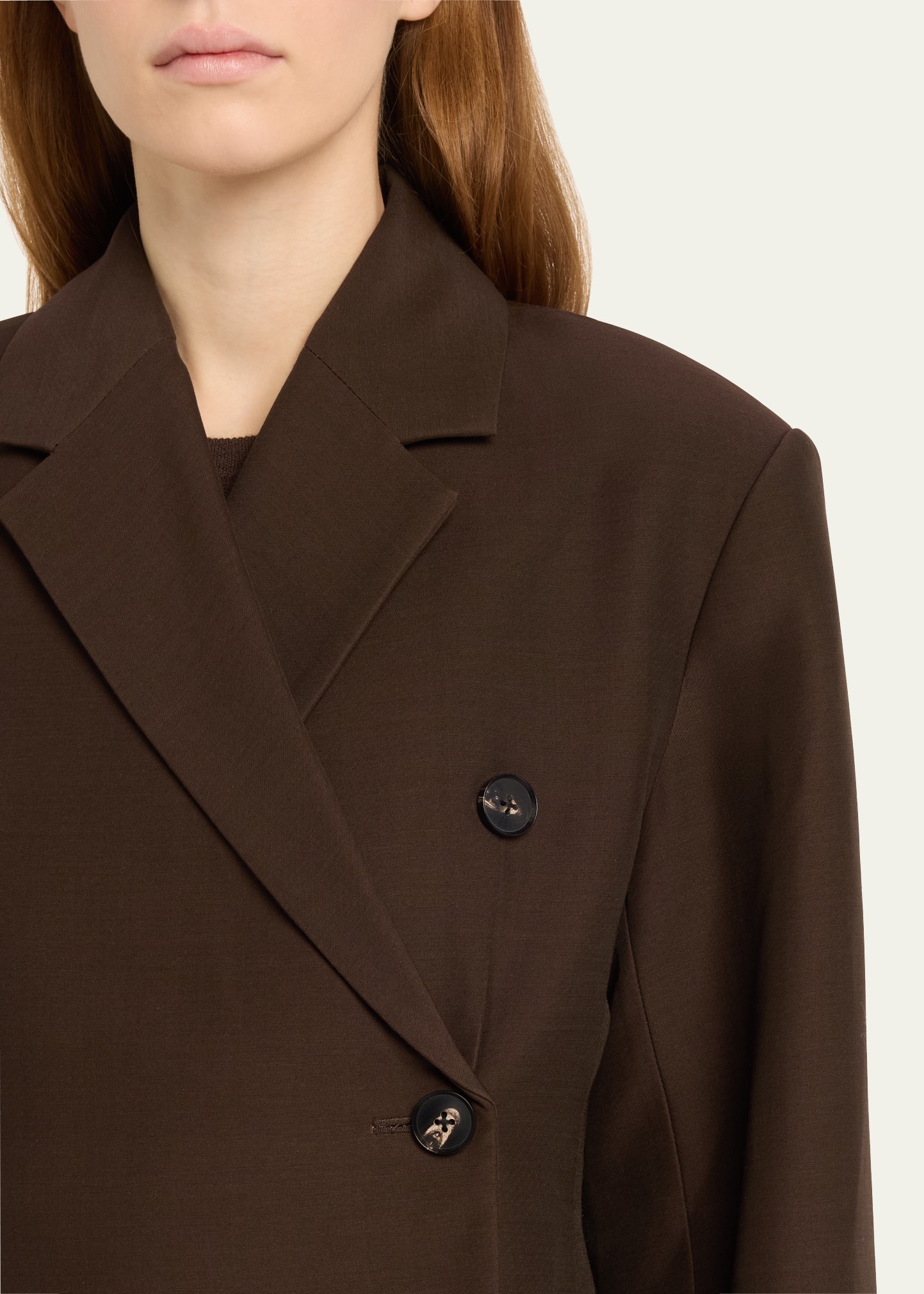 Double-Breasted Wool Blazer - 5