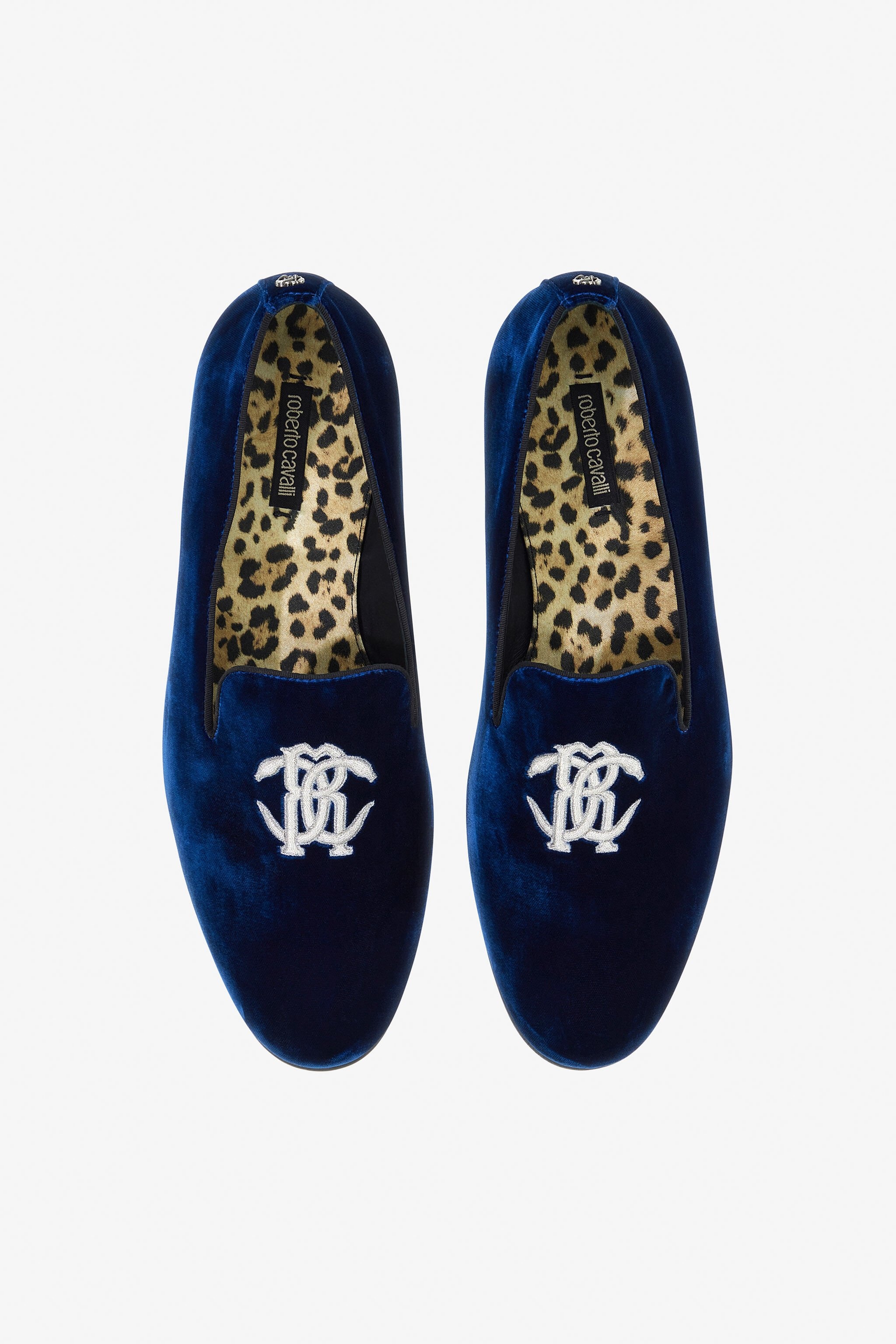 Velvet loafers with Monogram Mirror Snake - 5