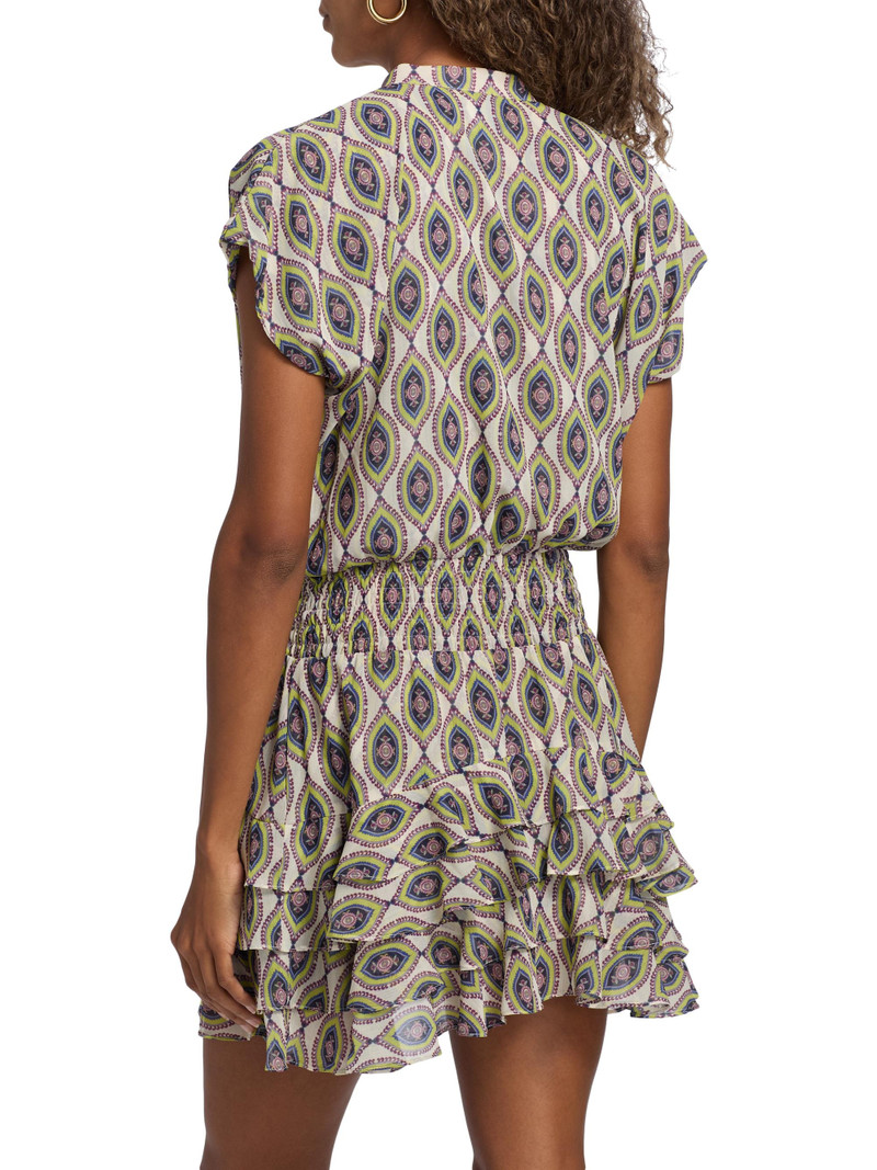 Women's Evie Printed Chiffon Minidress - Mosaic Eye 5