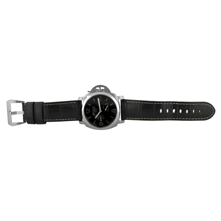 Pre-owned Panerai Luminor Marina 1950 GMT Automatic Black Dial Men's Watch PAM00347 - 7