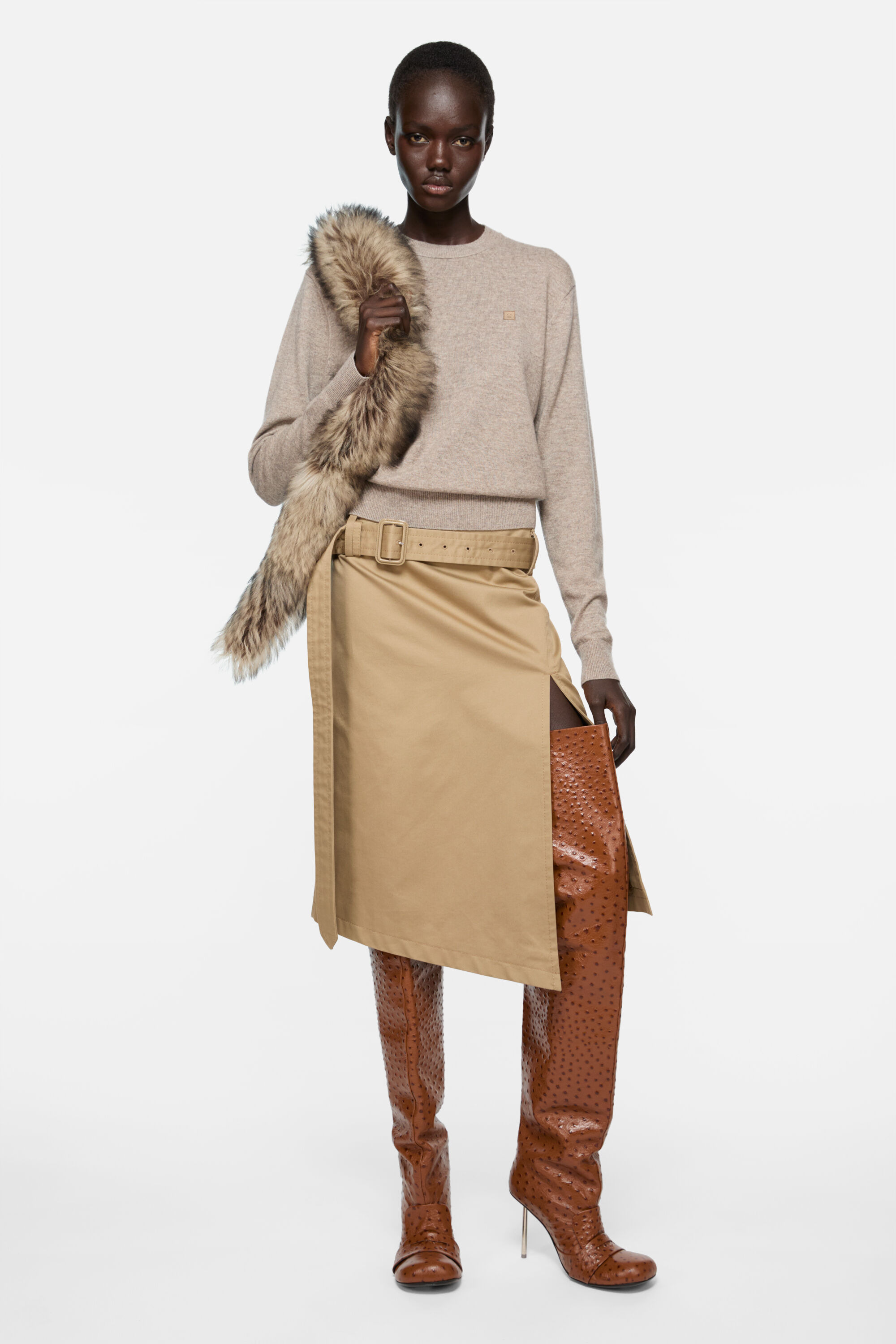 Jumper yak wool - Greige melange - 2