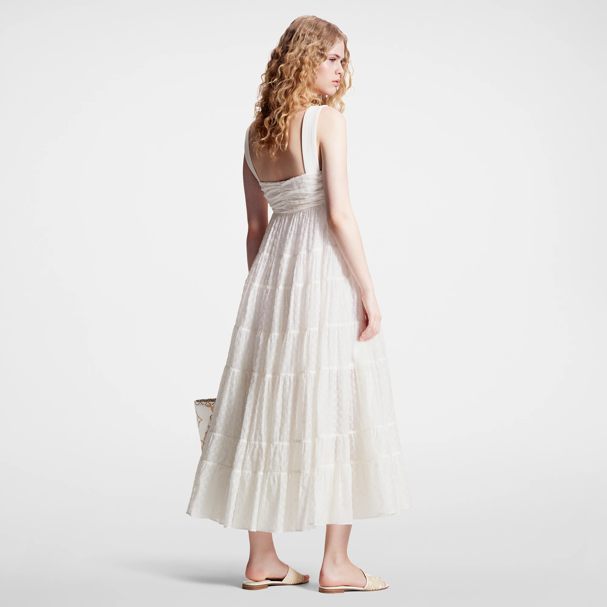 Monogram Fil Coupé Snap Button Strap Dress - 3