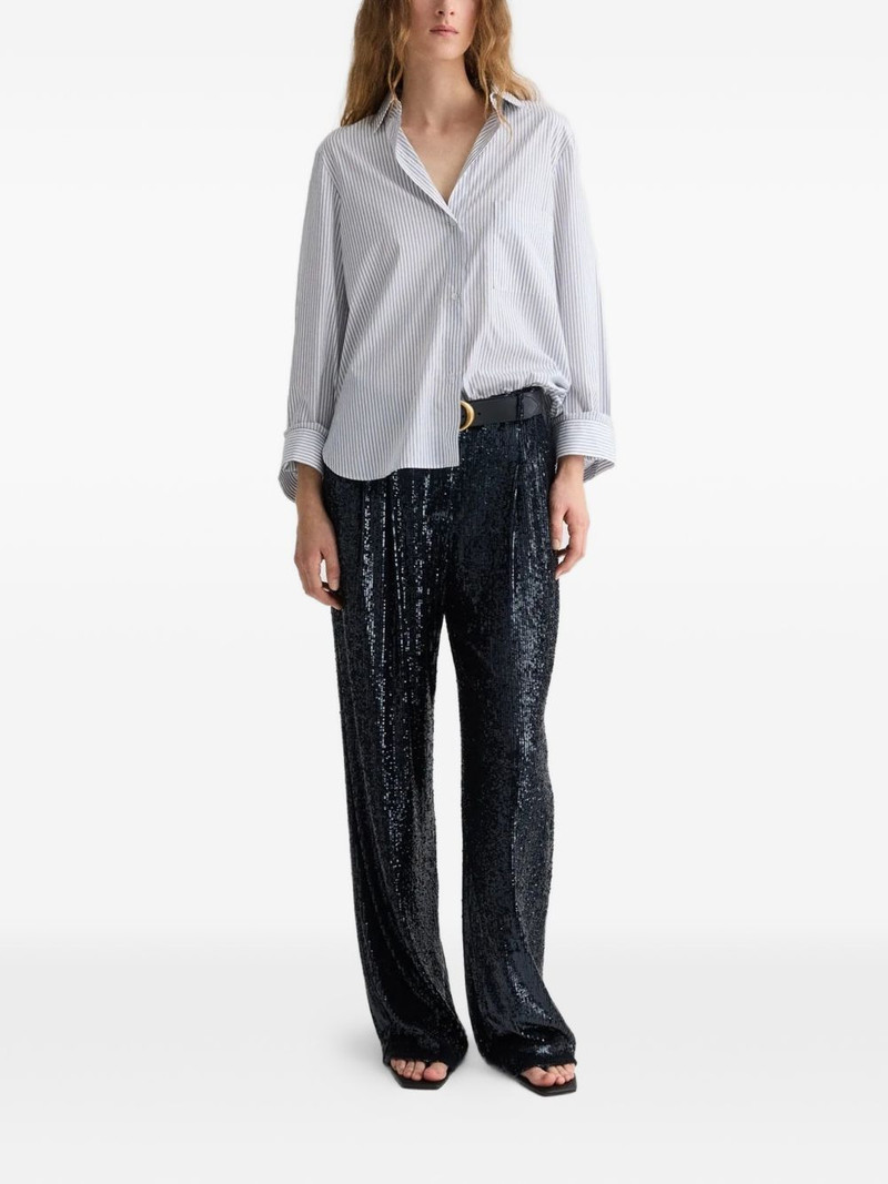 TWP striped patch-pocket shirt outlook