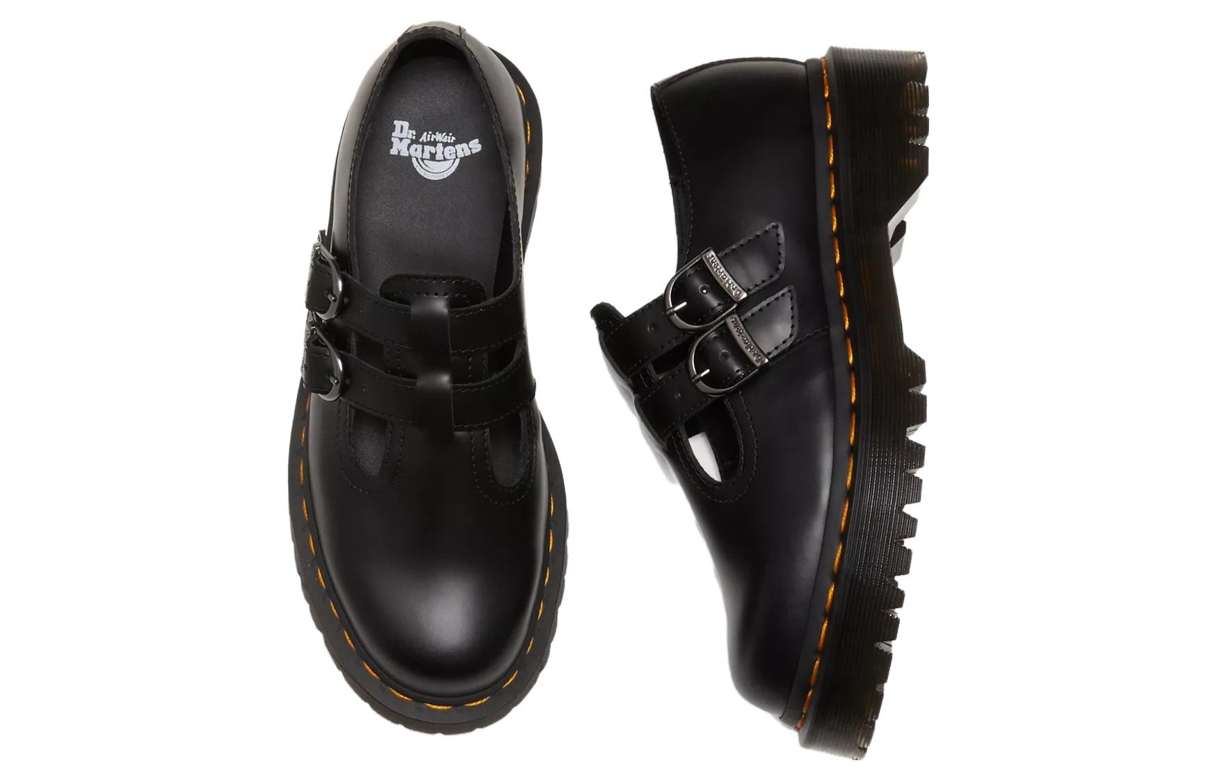 (WMNS) Dr. Martens 8065 II Bex Smooth Leather Platform Mary Jane 'Black' 30792001 - 5
