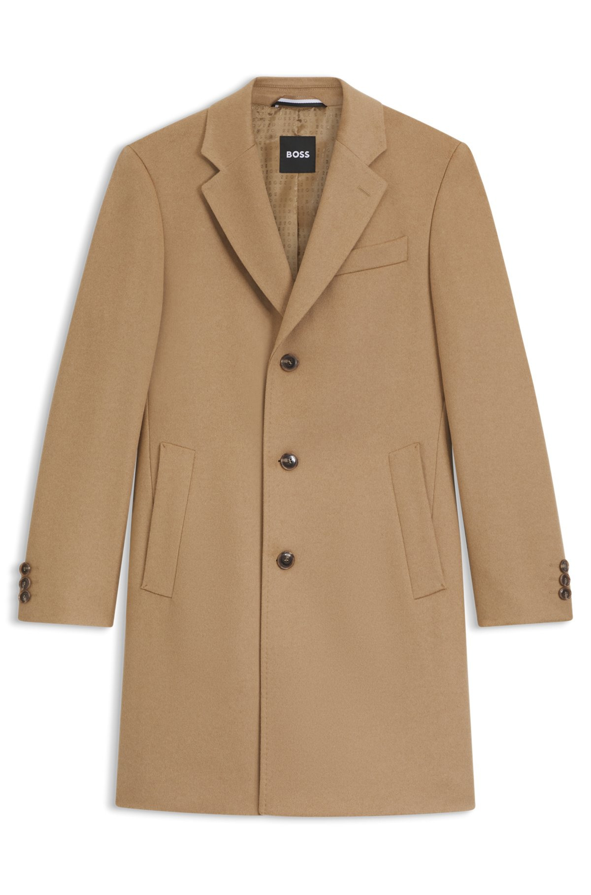 REGULAR-FIT WOOL AND CASHMERE COAT - 1