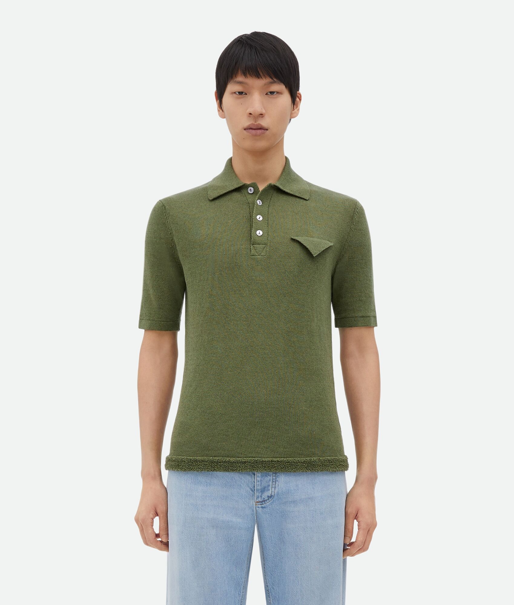 Slim Fit Light Linen Polo - 1