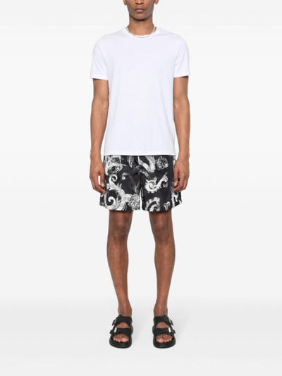 VERSACE JEANS COUTURE Watercolour Couture-print track shorts outlook