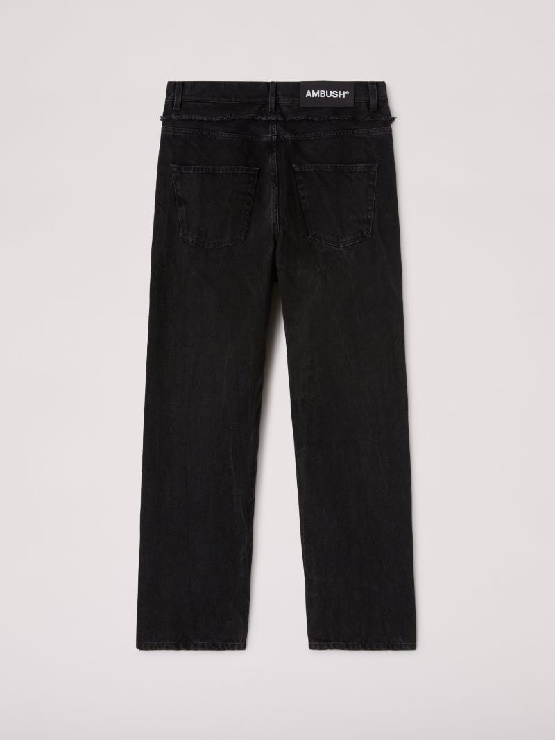 WAIST DETAIL DENIM PANTS - 2