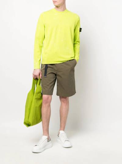 Stone Island bleached effect crew neck jumper outlook