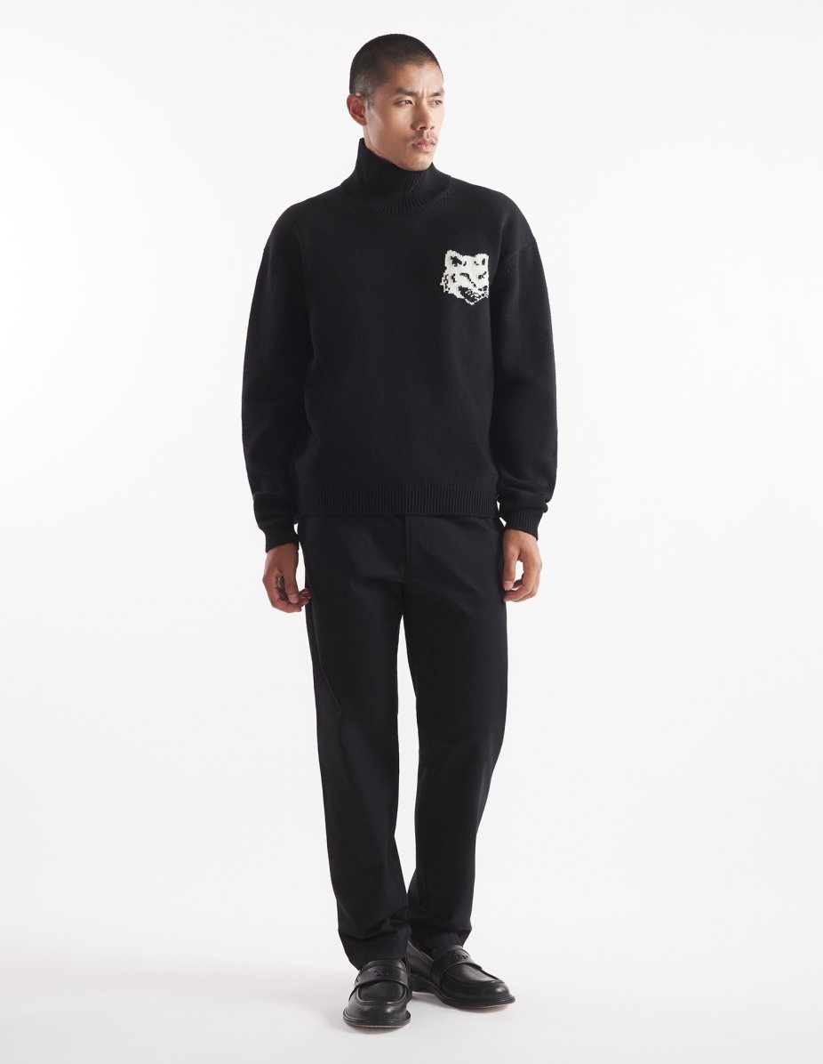 FOX HEAD INTARSIA COMFORT HIGH NECK JUMPER - 2