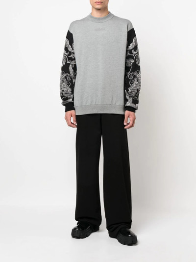 VERSACE embroidered-logo long-sleeve sweatshirt outlook