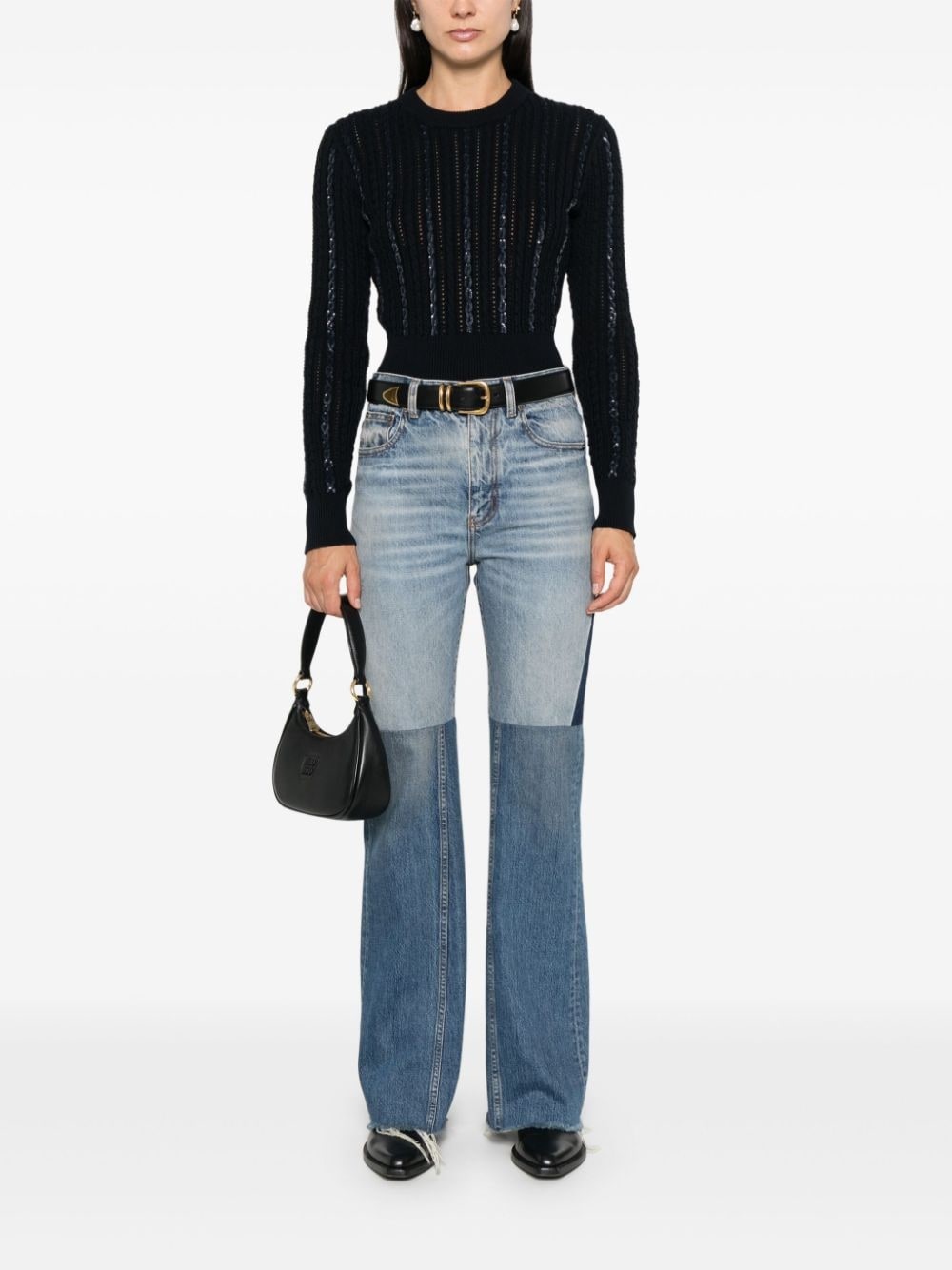 sequin-detailing sweater - 2