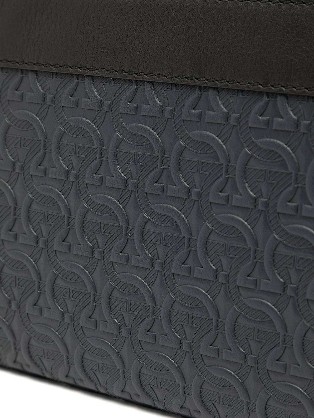 gancini-embossed clutch bag - 4