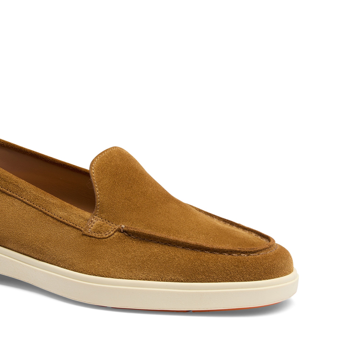 Women's light brown suede loafer - 6