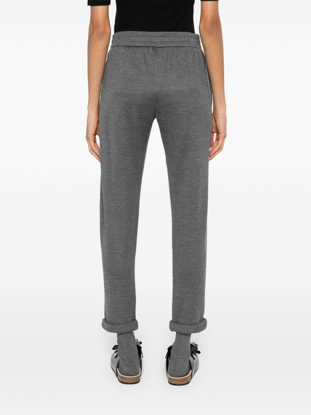 Cotton and silk blend trousers - 4