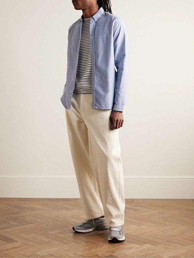 Oliver Spencer Brook Button-Down Collar Birdseye Organic Cotton Shirt outlook