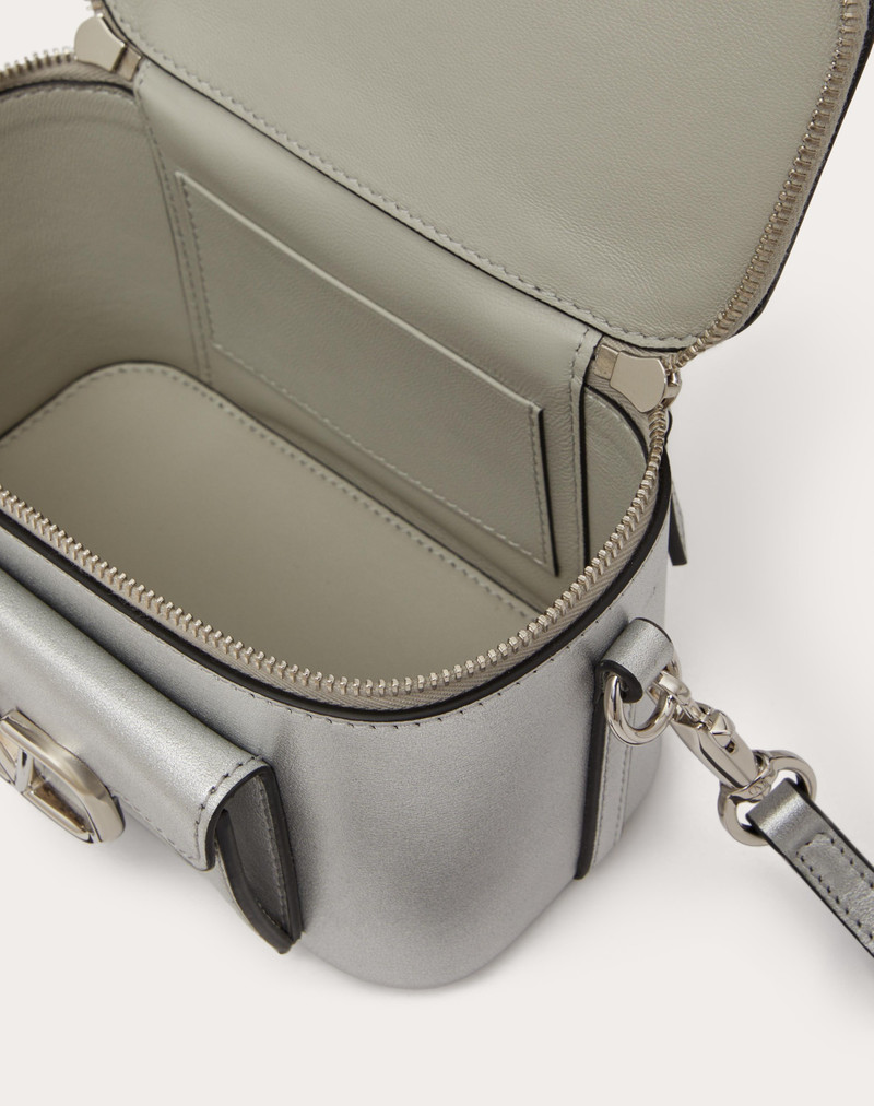 MINI VALENTINO GARAVANI LOCÒ HANDBAG IN METALLIC CALFSKIN 7