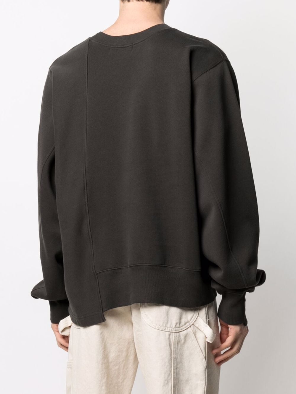 asymmetric-hem sweatshirt - 4