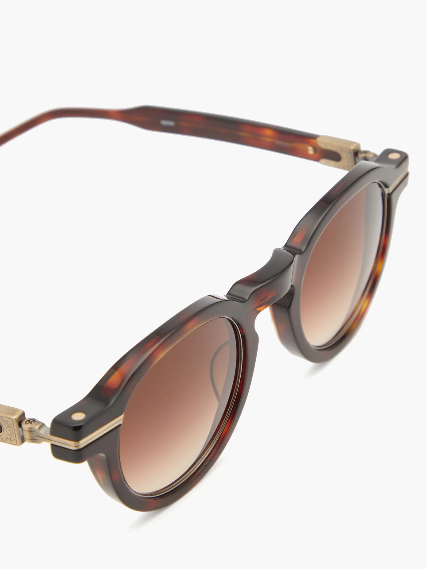 Round tortoiseshell-acetate sunglasses - 4