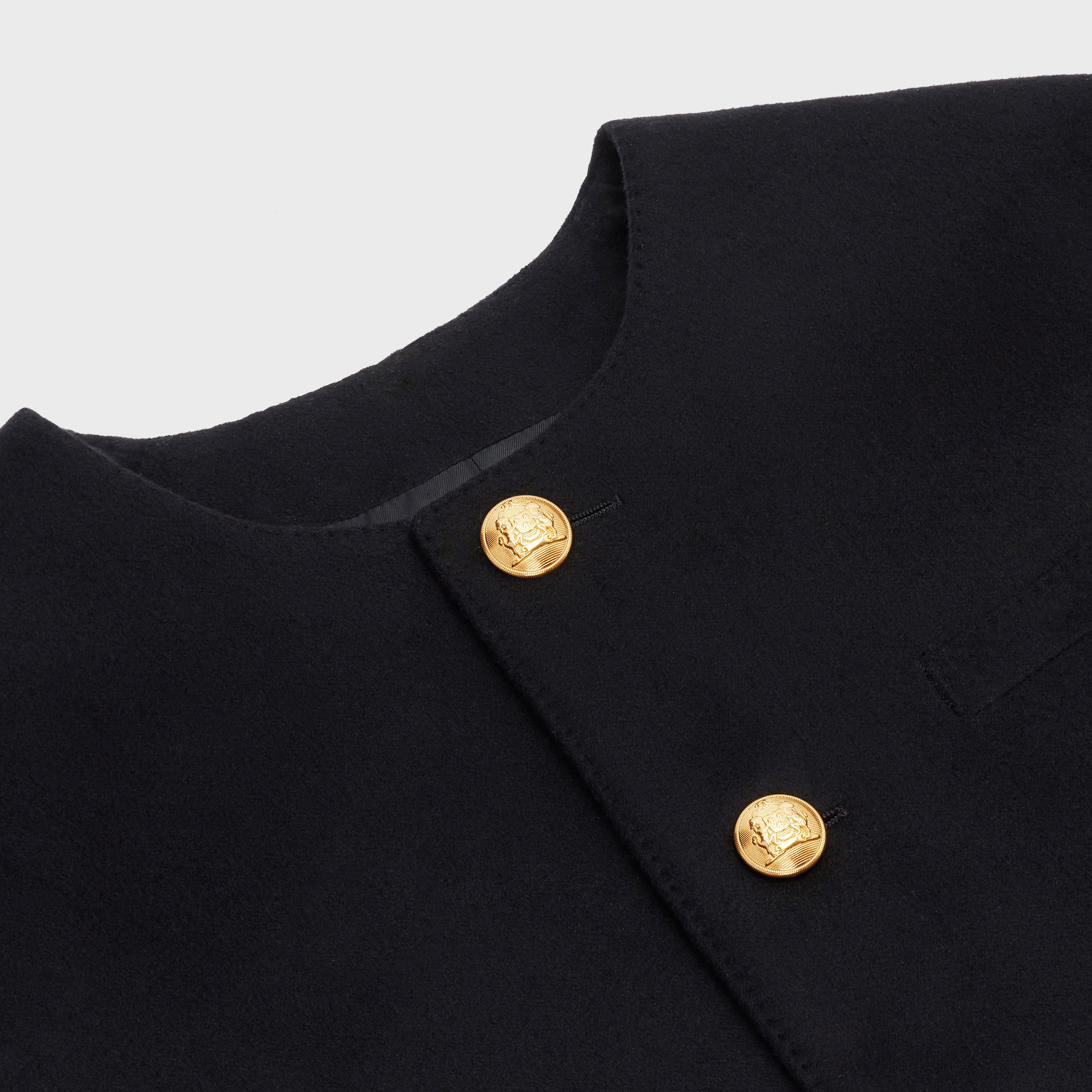 CELINE CAPTAIN SPENCER JACKET IN DOUBLE FACE CASHMERE