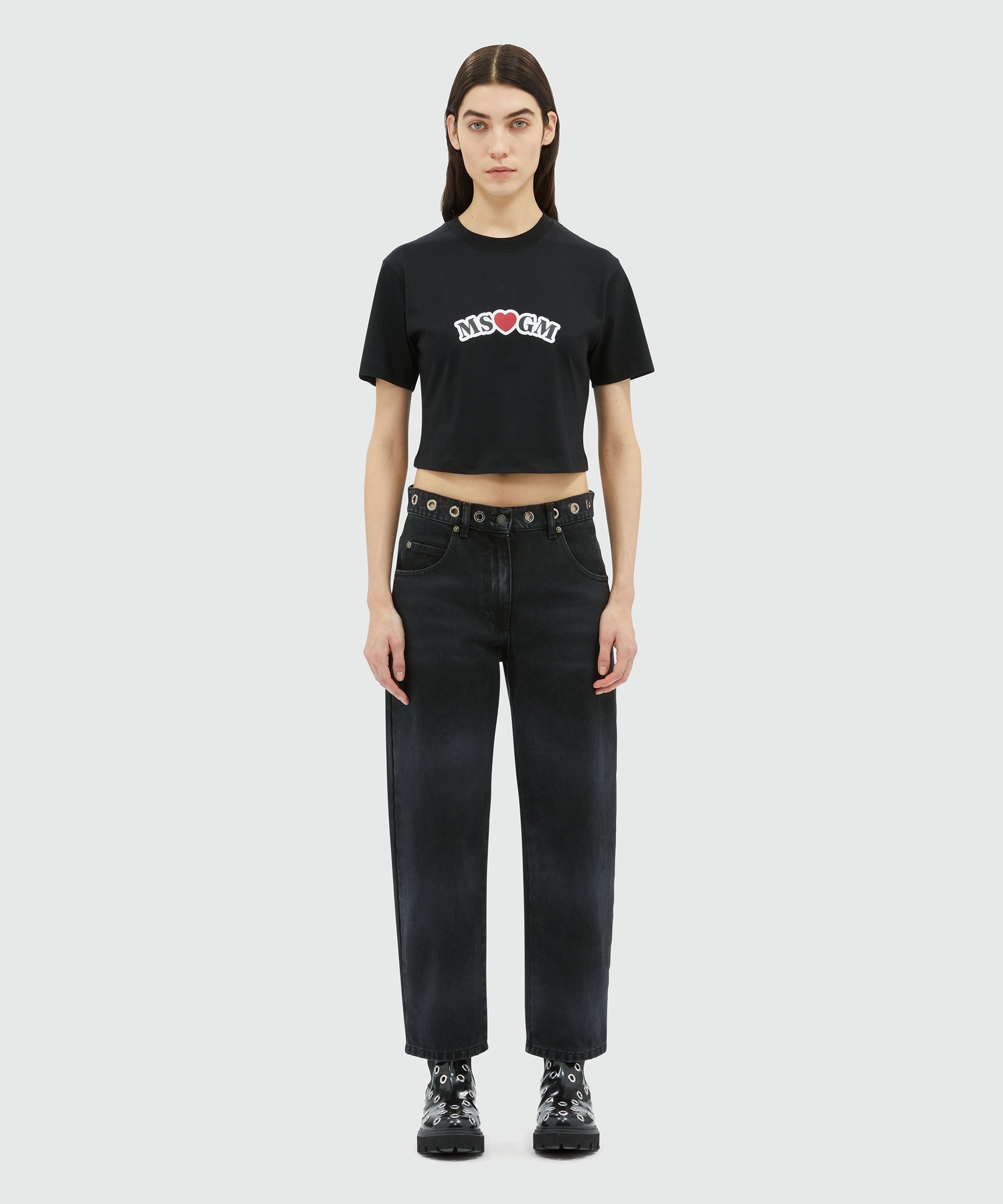 Denim pants with studs - 2