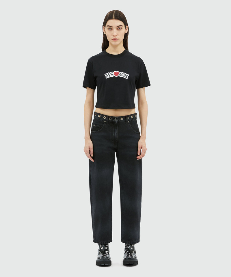 MSGM Denim pants with studs outlook