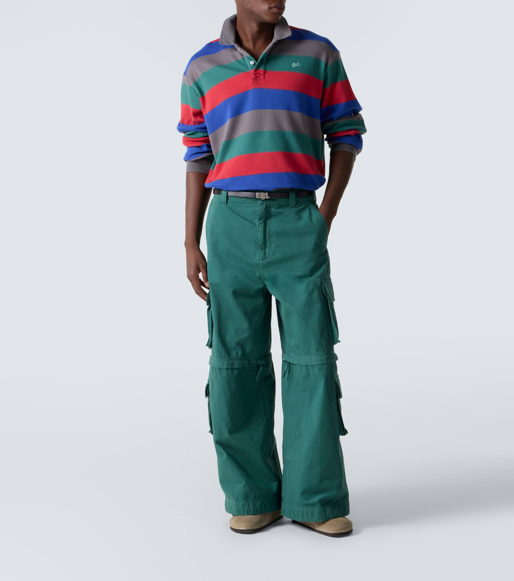 High-rise cotton cargo pants - 2