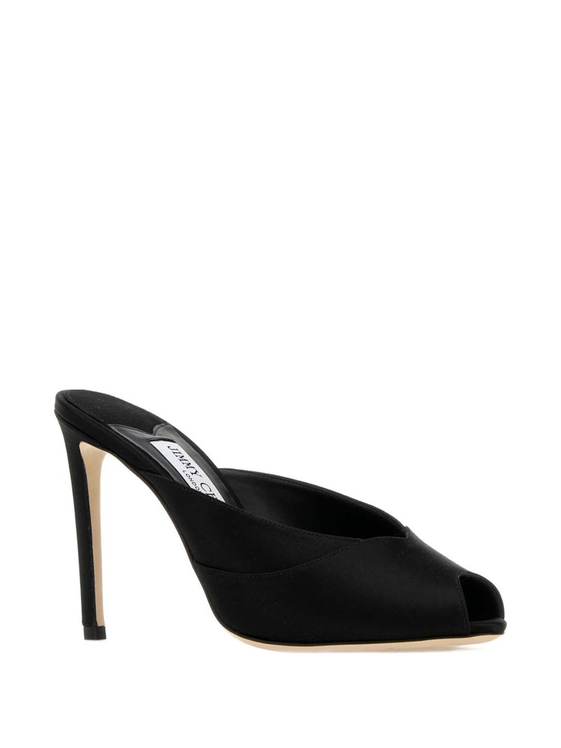 JIMMY CHOO Brigitte satin heeled mules outlook