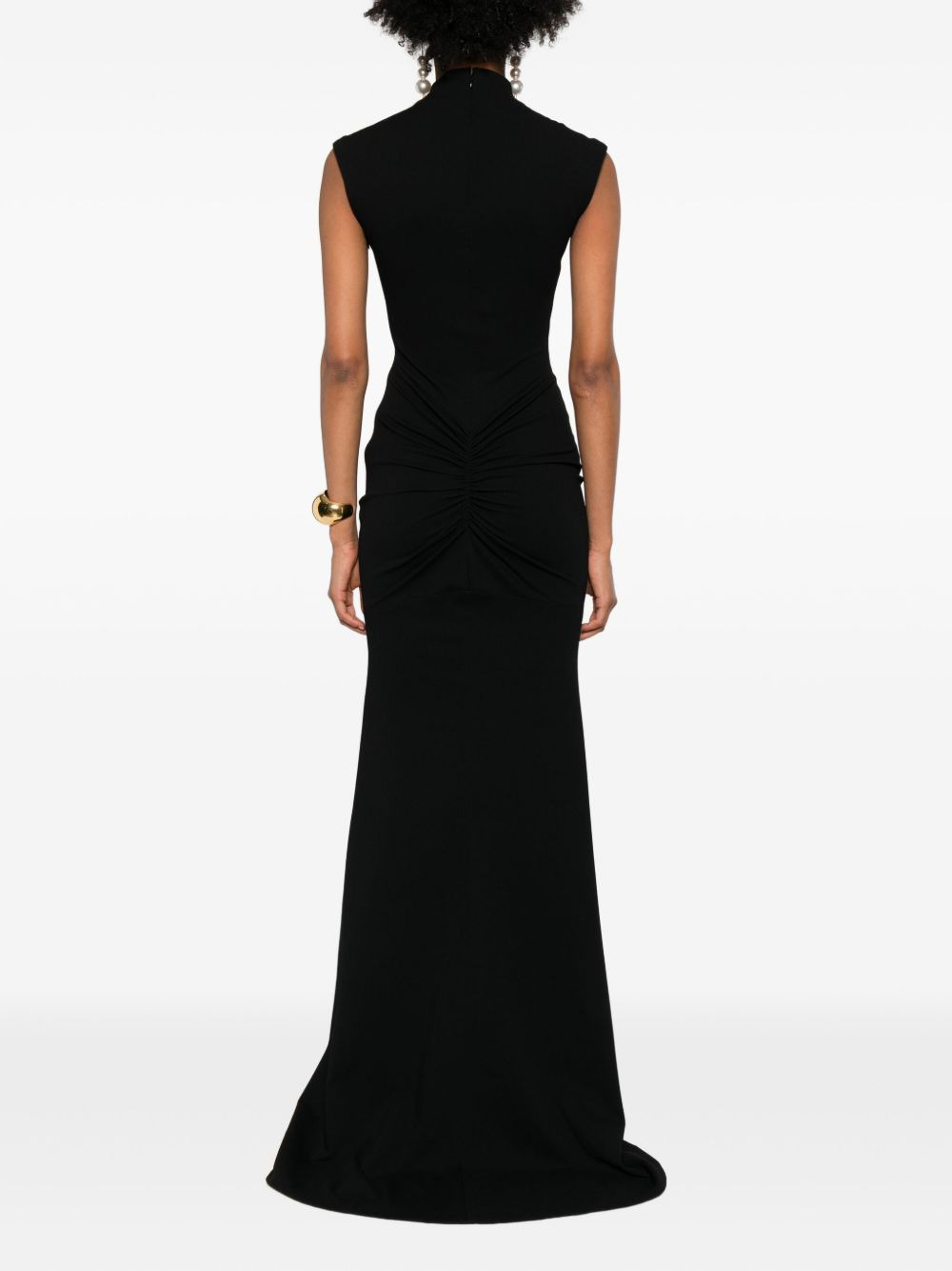 high-neck maxi dress - 4