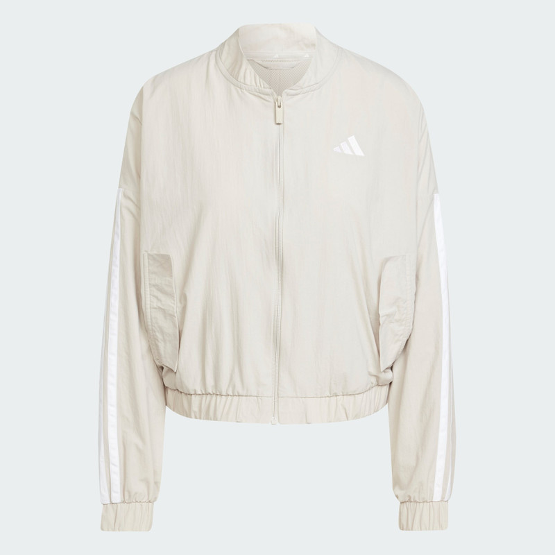 Essentials 3-Stripes 라이프 스타일 짠 Bomber 재킷 - 1