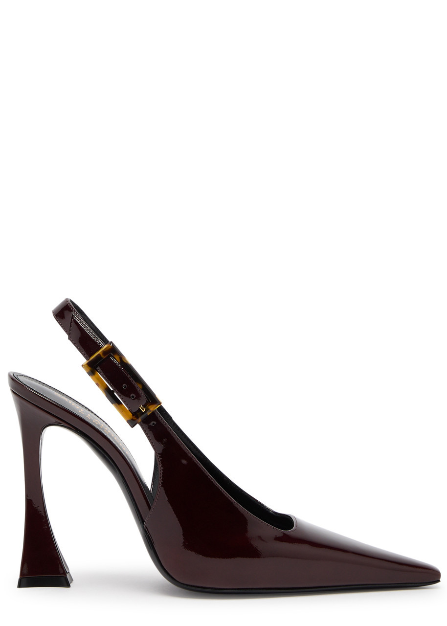 Dune 110 patent leather slingback pumps - 1